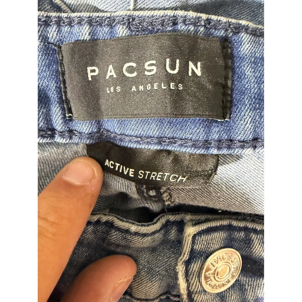 PacSun Skinny Jeans 30x32 Light Blue Excellent Active Stretch Denim
